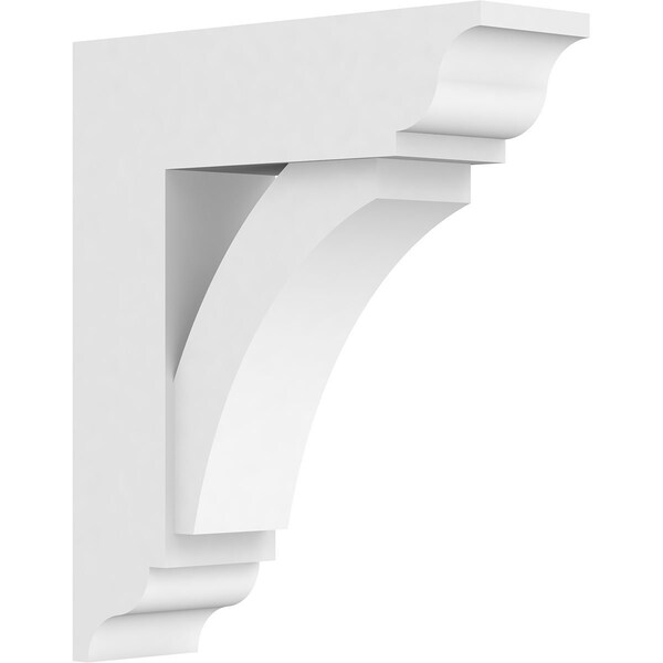 Ekena Millwork Standard Thorton Architectural Grade PVC Bracket with Traditional Ends, 3"W x 12"D x 14"H BKTP03X12X14THR01 - main